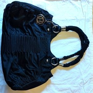 Bebe satin shoulder purse